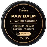 Tinioey All-Natural Lick Safe Dog Paw Balm for Dogs & Cats | Dog Nose Balm for Cracked Nose | Moisturizer & Soother for Dry Cracked & Itchy Paws, Nose, Elbows | Paw Cream for Dogs (35g)