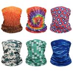 kilofly 6/8 pc Multi-purpose Seamless Headwear Bandanas Mixed Set Value Pack