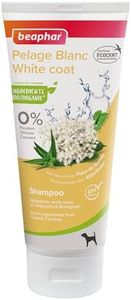 BEAPHAR – Shampoing pour Pelage Blanc labellisé ECOCERT pour Chien – Contient de l'Aloe Vera et des extraits de Fleurs de Sureau Bio – pH Neutre – sans paraben, Silicone, Colorant, Alcool – 200 ML