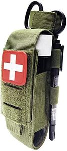 Tactical Tourniquet Pouch Holder TQ Tourniquet Case & Trauma Medical Shear Pouch (Army Green)