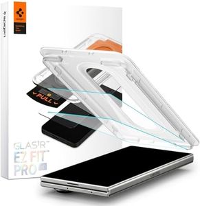 SPIGEN EZ Fit Pro HD for Samsung Galaxy Z Fold 7 Screen Protector, Easy Application Auto Alignment Technology Installation Tray, Oleophobic Coating 9H Tempered Front Slim Glass Cover [2-Pack] - Clear