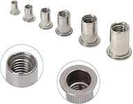 TAS Rivet Nut M8 Zinc Plated Flat Head Knurled Body Insert Nut for DIY Projects, Automobile Industries, Home Furnishing and Electrical (8MM, 25 NOS)