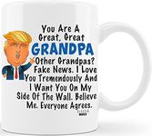 CLASSIC MUGS Gifts for Grandpa Donald Trump Terrific Grandpa World's Best Grandfather Ever Funny Novelty Gag Gift Ideas for Christmas Birthday Coffee Mug Cup from Grandson Granddaughter Grandkids