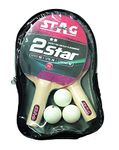 Stag Iconic 2 Star Professional Table Tennis (T.T) Playset - Table Tennis Rackets and T.T Balls Included| All-in-One Ping Pong Paddle Playset