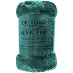 Dreamscene Mink Faux Fur Throw, Warm Blankets for Winter Sofa Throw Soft, Blankets for Bed Large Blanket Comfy Travel Thick Blanket, Emerald Green 150 x 200cm