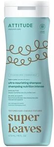 ATTITUDE Ultra-Nourishing Shampoo for Curly Hair with Shea Butter, EWG Verified, Vegan and Naturally Derived 4a, 4b, 4c Curl Type, Deeply Nourishes Curls, 473 mL