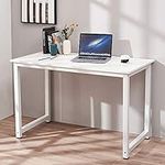 Modern 120cm Computer Desk Office Study Desk PC Laptop Writing Table Workstation (White)