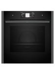 NEFF N90 B64VT73G0B Slide and Hide Single Oven with Pyrolytic Self Cleaning, Premium 6,8’’ Full Touch TFT Display, Steam Boost, CircoTherm, Soft Open and Close, Integrated, 60 x 60cm