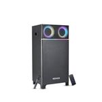 GIZMORE Trolley Speaker T4000 Woody BASS 80 W Bluetooth Party Speaker with Digital LED Display, RGB Lights, Multi Connectivity USB, FM, AUX and Support HDMI, Wireless MIC, Remote Control and Joystick