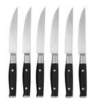 Ninja Foodi StaySharp 6 Steak Knives for use with StaySharp Knife Sharpener, 6-Piece Set, Stainless Steel with Sharp Precise Non-Serrated Blades and Comfortable Handles, K32106UK