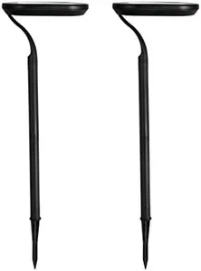 SOLARBASICS SB-233AB Modern Pathway Solar Landscape Accent Light, LED, Black, 2-Pack