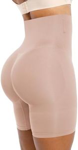 SHAPELLX Shapewear Tummy Control Short for Women Seamless High Waisted Body Shaper (Sand, XXL)
