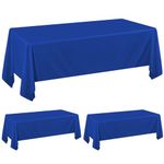 Pesonlook 2Pack Royal Blue Tablecloths for 6 Foot Rectangle Tables 60 x 102 Inch Rectangle Table Cloth Polyester Fabric Washable Table Cloth for Wedding Reception Banquet Party Restaurant