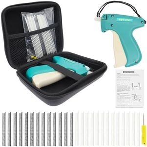 Eyryfui Clothing Tag Gun Kit with Fine Needle, Stitch Tag Gun Case, 1500 Black & 1500 White Fasteners for Garment Sewing, Fixing, Quilting, Stitching