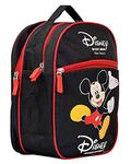 Kuber Industries Mickey Mouse Print Rexine Lightweight & Portable School Bag, Backpack, Bookbag For Kids (Black) 54KM4176 27 x 11 x 34 cm