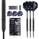 Formula Sports 90% Tungsten Darts Set 21g/22g/23g/24g, Professional Steel Tip Darts Set with Aluminum Shafts, Tungsten Barrels, Dart Sharpener Tool Kit, Extra Flights, Darts Metal Tip Set