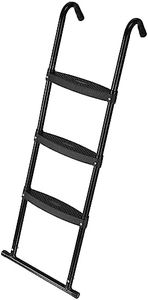 Gardenature Trampoline Ladder, 3-Step Trampoline Steps with Horizontal Wide Steps,Universal Hook,Trampoline Stairs, Trampoline Accessories for Kids Children,Black