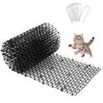 HK Upgraded Cat Scat Mat, Extra Large 30×200CM, Free Cutting Cat Deterrent Devices Spikes Mat Include 8 Garden Staples, for Home, Garden, Fence, Anti-Cats Network, Bird, Squirrel, Raccoon Spikes
