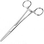 WUWYOUWL Hemostat Forceps, Stainless Steel Dog Cat Pet Scissors Ear Hair Clamp Fishing Scissors Tools (18cm Straight)