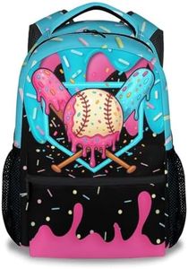 KNOWPHST Baseball Backpack for Boys Kids - Kids Backpacks Sports School Bookbag Youth Player Gift 17" Drip Design Schoolbag for Elementary Primary