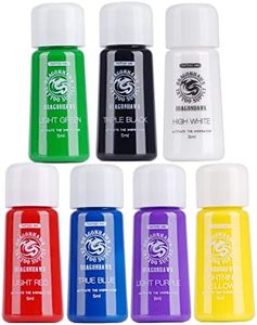 Dragonhawk Tattoo ink Premium Tattoo Supply Great for Shading Made in USA - 5ml Bottle 7 Color Set