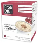 ProtiDIET High Protein Apple Cinnamon Oatmeal - 15g Protein, Sugar Free with Added Fiber - Instant Oatmeal for a Healthy and Nutritious Breakfast, Packed with Essential Nutrients - 7 Oatmeal Packets Per Box