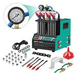 BELEY Fuel Injector Tester Automotive Ultrasonic Fuel Injector Cleaner Machine for Car Motorcycle 4 Cylinders Engine Injection Test Kit