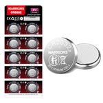 Warriors 10X 2032 CR2032 Batteries Coin Button Cell 3V 3 Volt Lithium 240mAH Battery Up to 70% Extra Life Child Resistant Safety Package Retail Pack