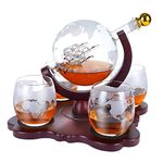 Valentines Oaksea Gifts for Men Dad from Wife, Unique Anniversary Birthday Gift for Him Husband Boyfriend Brother, Whiskey Decanter Set with 4 Glasses, Housewarming Bourbon Liquor Cool Stuff Presents