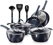 NutriChef Pots and Pan Set 11 Pcs, 