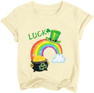 Toddler Boy St Patricks Day Shirt Girls St Patrick Green Shirts Rainbow Clover T Shirt Holiday Short Sleeve Tops 2 3T
