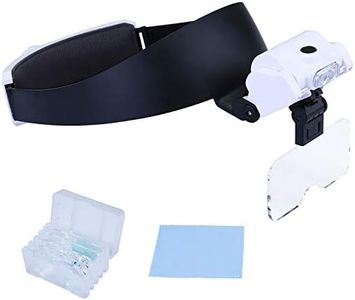 ENJOHOS Lente d'ingrandimento per Fascia, Lente d'ingrandimento Montata Sulla Testa 1.0X to 3.5X Lenti rimovibili per la Lettura di Lavori Ravvicinati