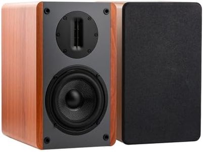 SAMTRONIC Passive Bookshelf Speakers 5.25" High Output Woofer & 4 inches Ribbon Tweeter Bookshelf Speaker one Pair Pair - Needs Amplifier or Receiver to Operate (Brown)