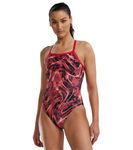 TYR Women's Durafast Lite Diamondfit Swimsuit One Piece, Electro Red, 34