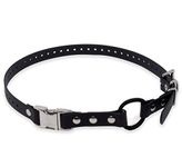 Educator Quick Snap Bungee Dog Collar, Biothane, Waterproof, Odorproof, Easy Connect and Disconnect Clasp and D Ring with Comfort Bungee Loop, Adjustable for Custom Fit, 3/4-Inch, Black