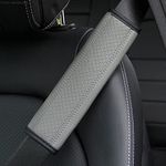 BROGBUS Car Seat Belt Shoulder Pad Cover Car Safety Belt Pad (Grey, Pack of 02)