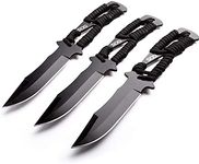 SOG Throwing Knives with Sheath 3 Pack Balanced Throwing Knives Set w/ Paracord Knife Handles and Professional Throwing Knife Sheath (F041TN-CP)