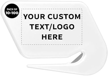 Custom Translucent Plastic Letter Openers Set of 10/50/100, Personalized Bulk Pack - Perfect for Home or Office - White