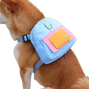 Dog Hiking Backpack | Dog Backpack | Puppy School Bag Waterproof Twill Fabric, Concealed Garbage Bag Design for Golden Retriever, Shiba Inu Apujent