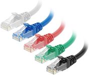 Cable Matters 5-Color Combo Snagless Cat6 Ethernet Cable (Cat6 Cable/Cat 6 Cable) 7 Feet - Available 1FT - 14FT in Length