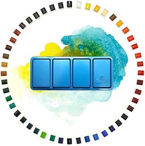 PHOENIX Artist Grade Watercolor Paint Set Half Pan 48 Colors - Non-Toxic Watercolor Studio Set Tin Box for Professional Artists