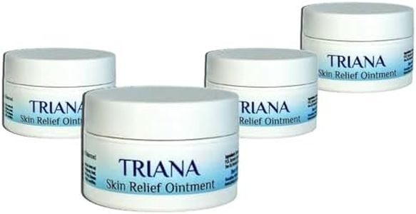 TRIANA 100% Natural Skin Relief Ointment - Multi-Purpose First Aid For Soothing Dry Skin, Aches & Irritations, 0.5 Oz (4 Pack)