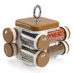 Luximal Plastic Revolving Spice Rack, Masala Box, Spice Box, Masala Rack, Trolley Rack, Spice Storage Rack, Spice Container for Kitchen Spice Set (8 Piece Spice Rack)
