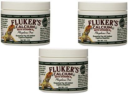 (3 Pack) Fluker's Calcium Reptile Supplement with Added Vitamin D3 (4 Ounces per Pack)