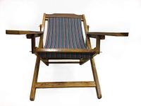 WoodteQ Handmade Teak Wood Relaxing Comfortable Easy Chair& Portable Folding Chair with arm Rest Suitable for Old Age People Suitable to Balcony Living Room Garden varanda Bedroom