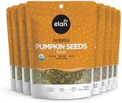 Elan Organic Pumpkin Seeds,Unsalted, Unroasted Shelled Kernels, No Shell, Non-GMO, Vegan, Gluten-Free, Kosher, Nutritious Seeds, 8 Count, 185g