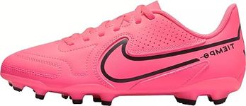 Nike Jr. Tiempo Legend 9 Club MG Children's Trainers, pink/black (Racer Pink/Black), 23.5 cm