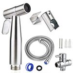 Handheld Bidet Sprayer for Toilet, 7/8" Stainless Steel Adjustable Pressure Bidet Faucet Diaper Sprayer Set with Hose Attachment for Bathroom