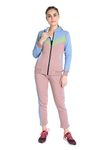 CHKOKKO Women Winter Hooded Zipper Full Sleeves Track Suit Blue Green Rust, Size Xl