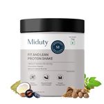 Miduty by Palak Notes Fit N Lean Protein Shake Low-Carb Protein Shake Sweetened with Xylitol & Stevia, Ashwagandha, Garcinia Cambogia, MCT Powder - Lean Protein for Weight Loss - 1 KG